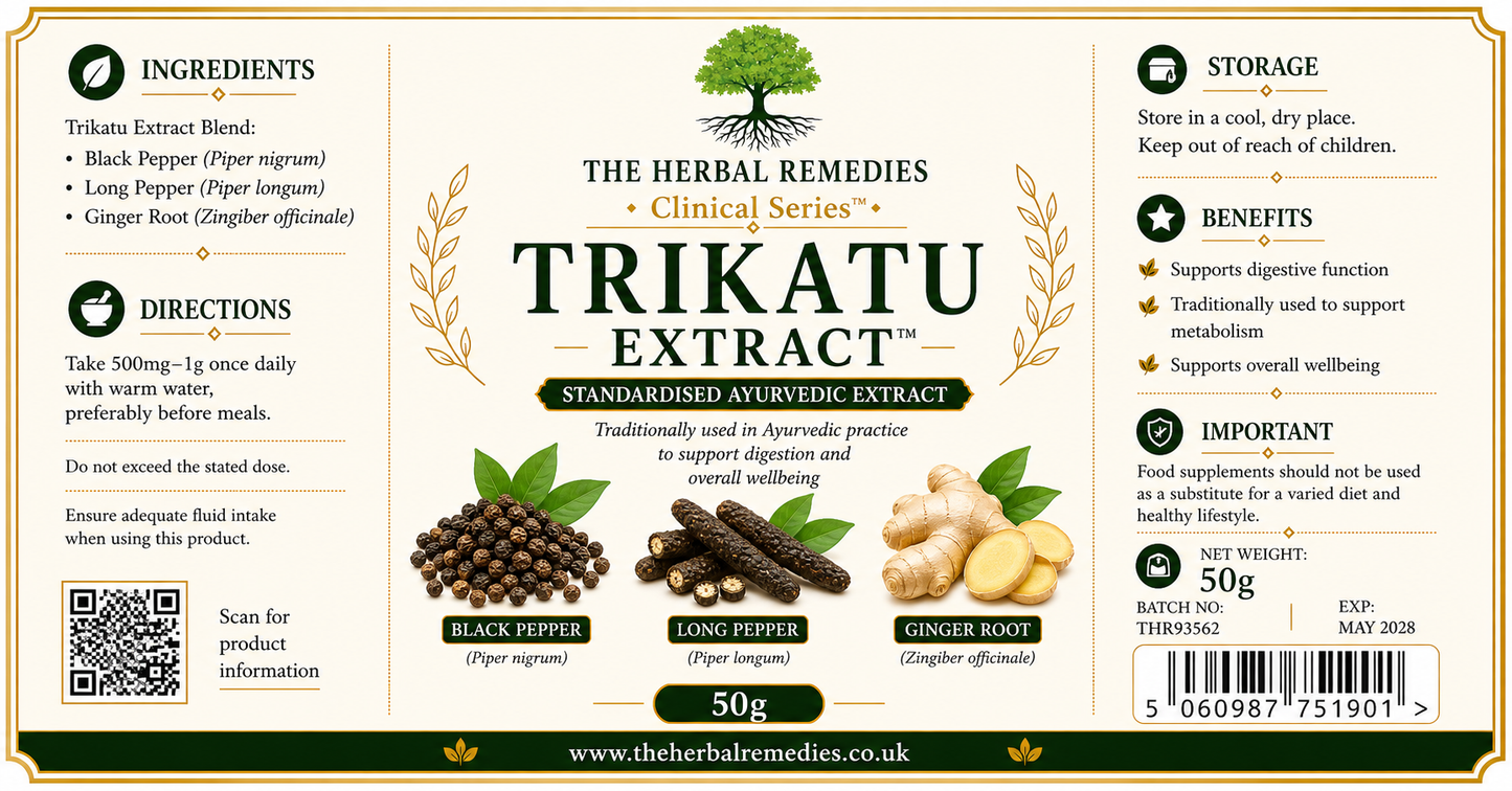 Trikatu Churna Extract –  (Black Pepper • Long Pepper • Ginger)
