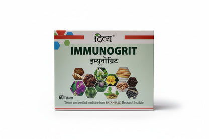 Box of Immunogrit with natural product images on a white background
