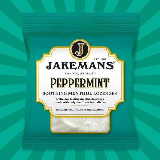 Jakemans Peppermint Soothing Menthol Lozenges (73g) provide relief for throat discomfort and nasal congestion. These lozenges combine menthol and peppermint oil to deliver a soothing and refreshing experience.