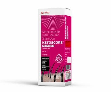Ketoscore advanced shampoo 100ml, Ketoconazole with coal tar solution shampoo