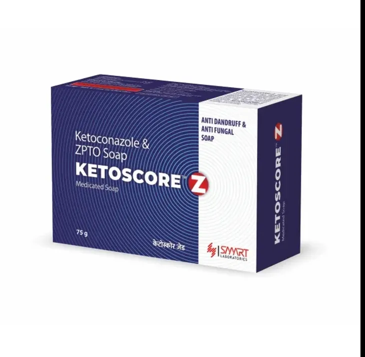Ketoscore Z soap packaging on a white background