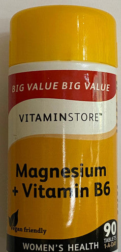 Magnesium+vitamin B6 health 375mg 90 tablets vitality and energy