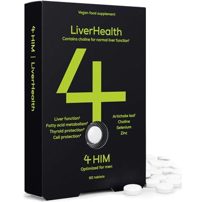 Liver Health Support, 60 vegan tablets Supports normal liver function & fat metabolism 4him