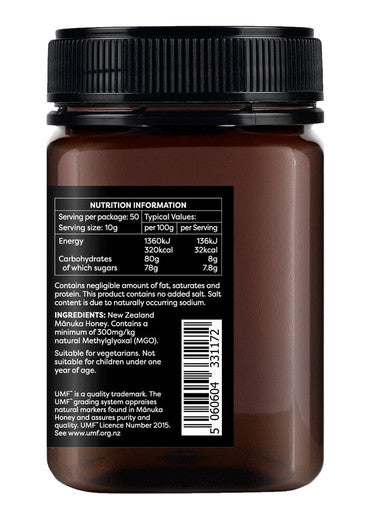 Manuka Honey 300+ MGO 250g from New Zealand's native Manuka flowers