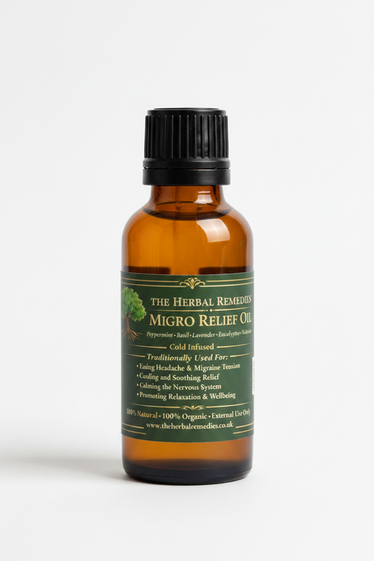 Migro Relief Essential Oil Blend – Cooling Aromatherapy Oil – Peppermint Lavender Basil Eucalyptus