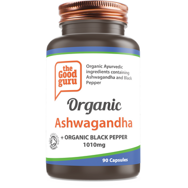 Organic Ashwagandha + Organic Black Pepper Helps Alleviate Stress and Anxiety 30 capsules