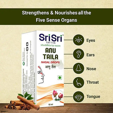 Anu Taila  Nasal Drop, 10ml For headache & sinusitis Facial paralysis Allergic rhinitis Migraine