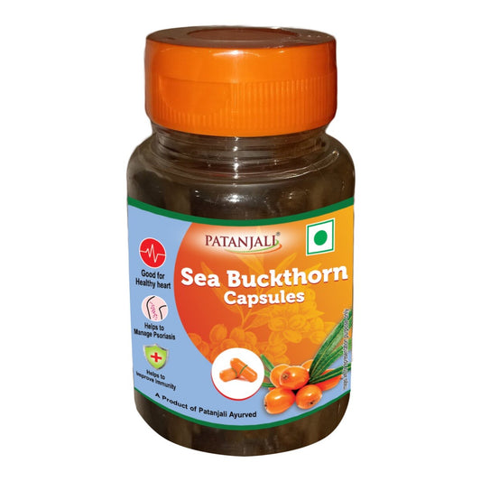 Sea Buckthorn capsules 30 vegan containing sea buckthorn oil rich in Omega‑3, ‑6, and ‑9 fatty acids