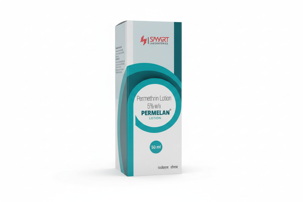 A box of Scabies Lotion in 50ml packaging.