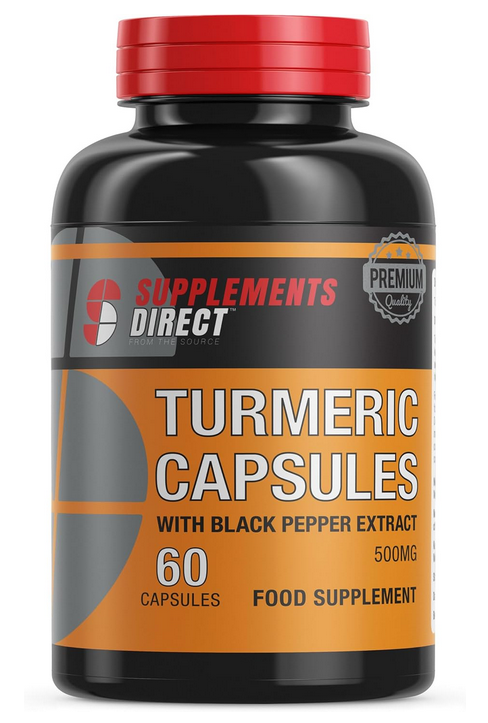 Turmeric Capsules with Black Pepper Extract – 500mg  60 Capsules | Food Supplement