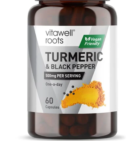 Turmeric Capsules with Black Pepper Extract – 500mg  60 Capsules | Food Supplement