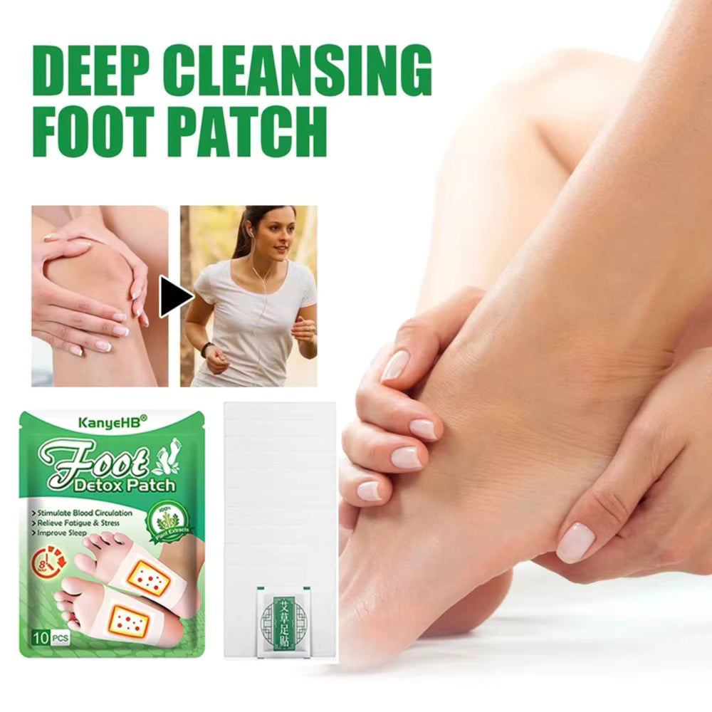 Foot Detox Patch 10 Pcs | Deep Cleansing | Stimulate Circulation, Relieve Fatigue & Improve Sleep