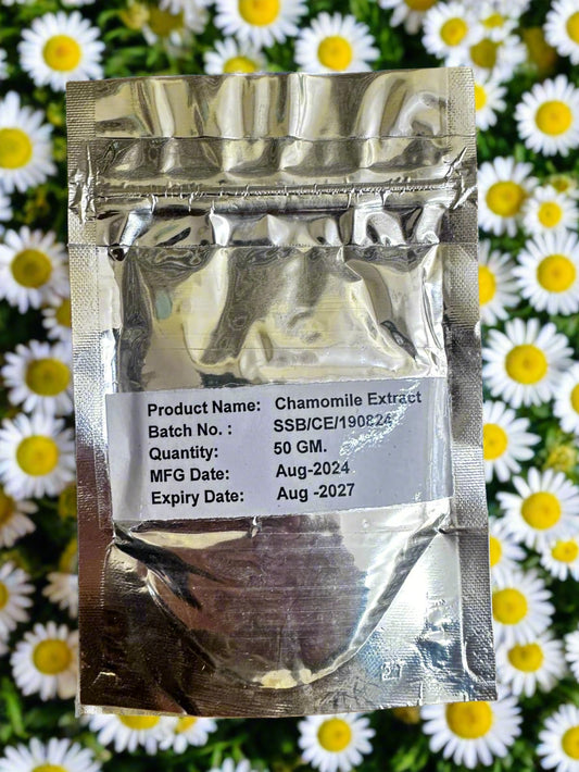 Chamomile (Matricaria chamomilla) is a traditional herb used for centuries to promote relaxation, ease digestive issues, and soothe skin irritation. Its gentle nature makes it perfect for all ages.