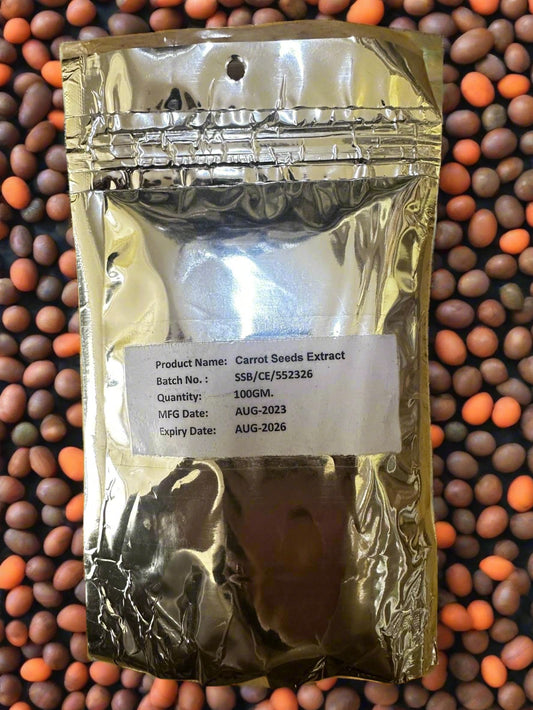 Daucus carota seed powder or extract is a potent multifunctional herb—brimming with antioxidants, anti-inflammatory, antimicrobial, and reproductive health benefits. Just 100 g provides ample stock for topical skincare, internal wellness, and holistic applications. Proceed cautiously with dosage, always dilute topicals, avoid use in pregnancy, and consult a healthcare provider for supplements.