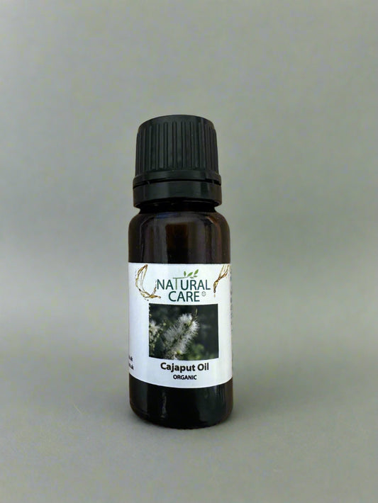 Organic Cajeput Oil (from the Melaleuca cajuputi tree) 10ml is a powerful essential oil known for its antiseptic, anti-inflammatory, and decongestant properties. It's widely used in natural healing, skin care, and aromatherapy.