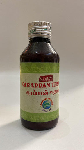 Karappan Thailam 100ml - Eczema, Scabies, Itches, Boils & all types of skin diseases.