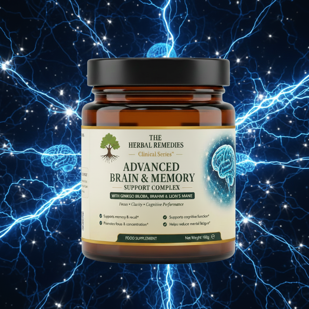 Advanced Brain & Memory Support Complex - Premium Herbal Cognitive Blend | Ginkgo, Brahmi, Gotu Kola Ginseng & Lion’s Mane