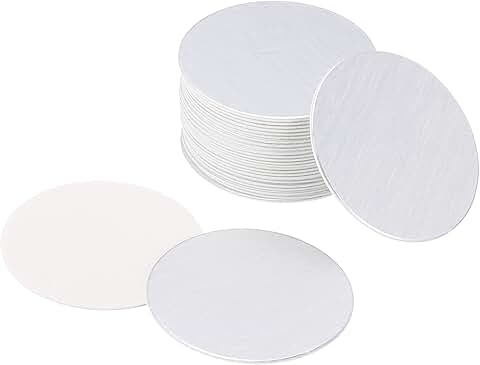 38mm/1.5" Aluminum Foil Vent Induction Seal Liner, 50 Pack Resistant Tamper Induction Heat Sealer Sealing Liners Cap Liner for PET Plastic Bottle Jar Lid