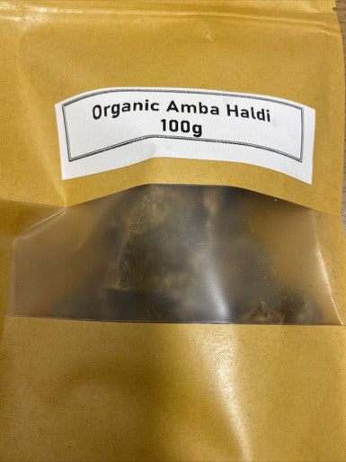 Organic Amba Haldi , Curcuma amada , white turmeric or Mango ginger 100g