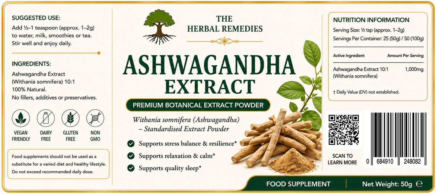 Ashwagandha (Withania somnifera), asgand nagori root Extract 10:1 purified
