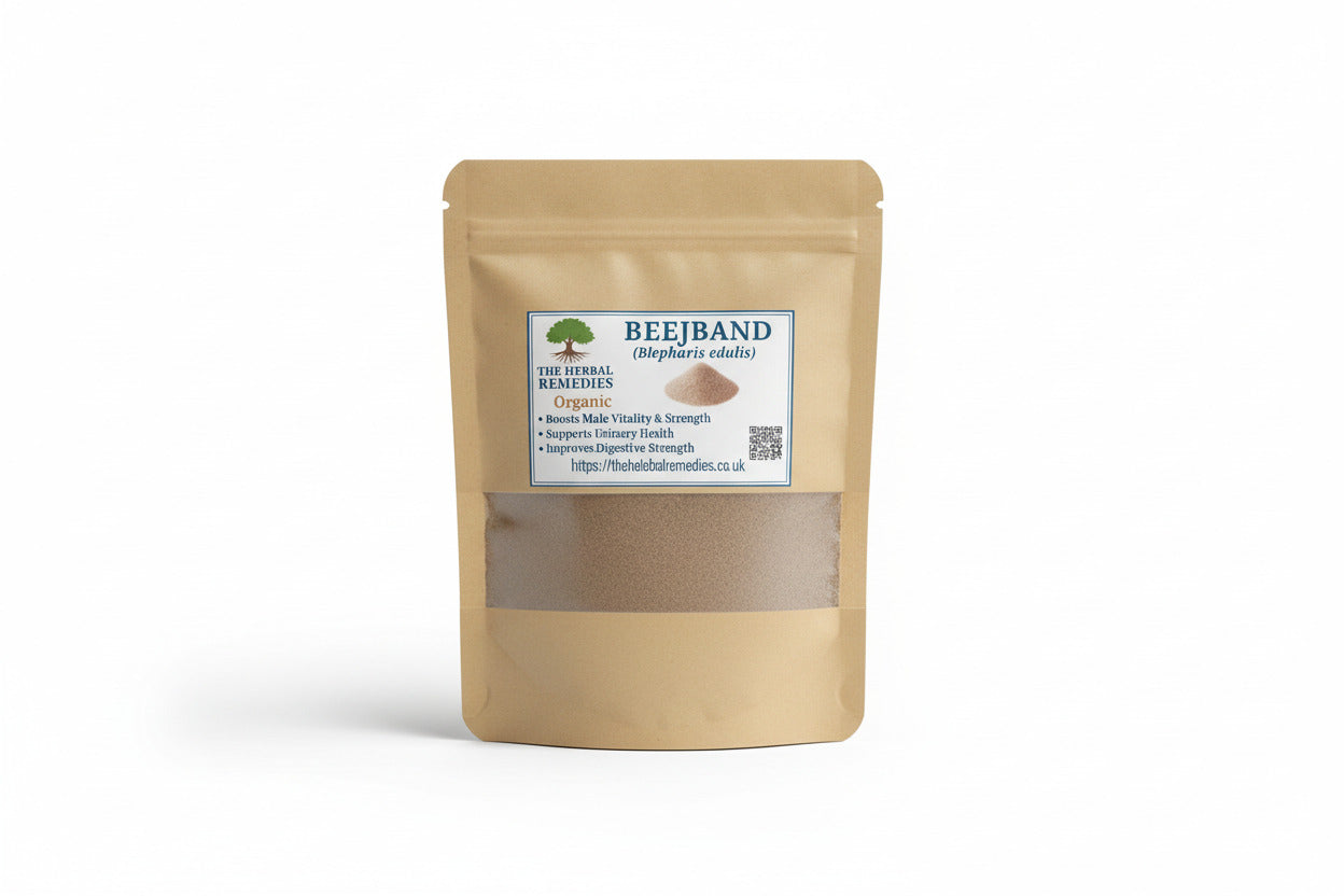 Beejband packaging with a label on a wooden surface
