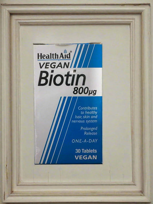 Biotin 800mcg healthy skin, hair, and nails vegan