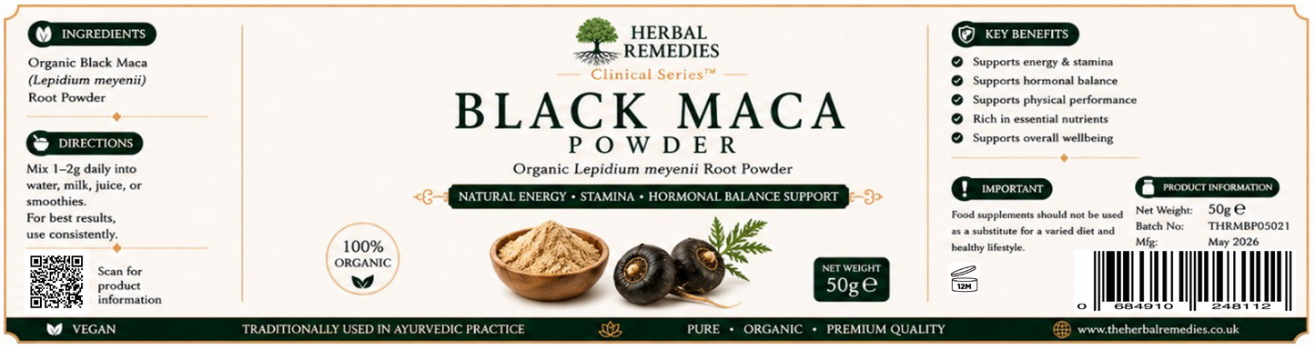 Black Maca Powder (Lepidium meyenii) — Organic | Clinical Series™