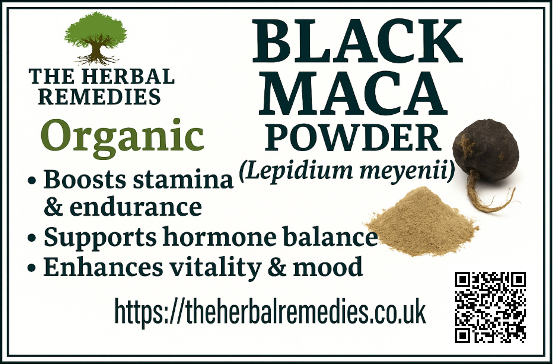 black macca maca organic  Powder 100g