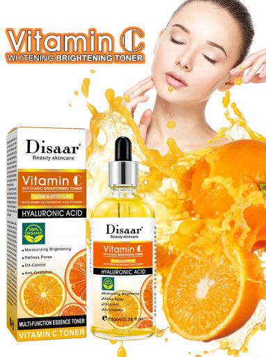 Vitamin C 100ml Face Toner Moisturizing Brightening Toner Refines Pores Oil-control Anti-Oxidation Facial Essence