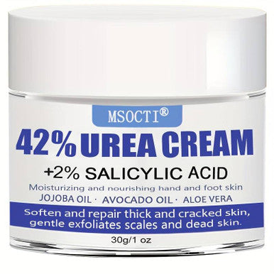 Urea Cream 42% +2% Salicylic Acid, Foot Cream And Hand Cream Maximum Strength Moisturizes Nourishes Softens Dry, Rough, Exfoliates Dead Skin