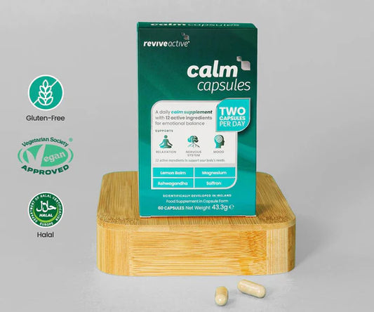 Calm Capsules – Stress, Mood & Relaxation Support | Magnesium, Ashwagandha (60 Capsules)