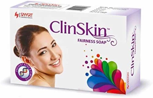 ClinSkin fairness soap packaging with a woman's face on it