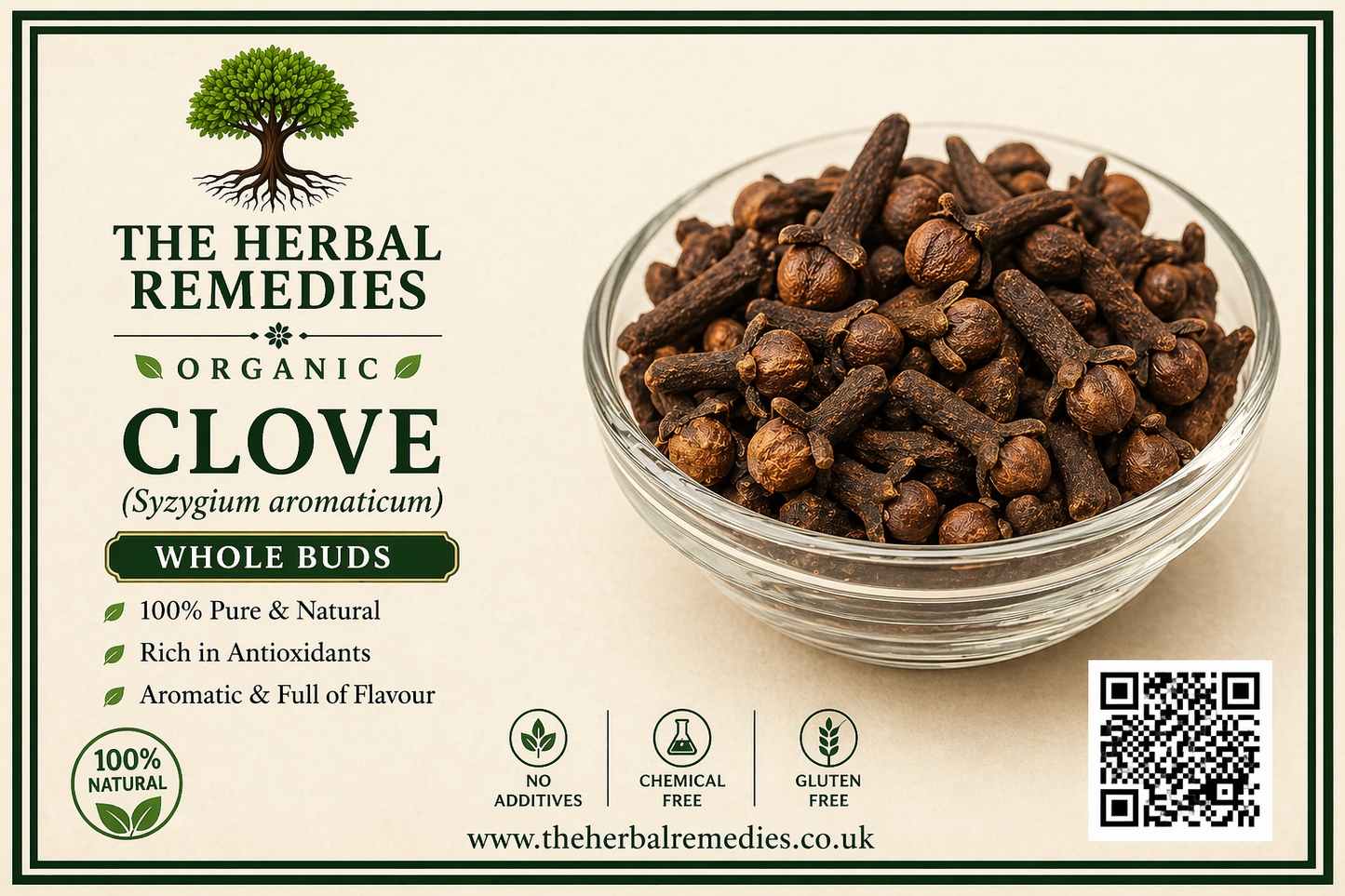 Organic Clove Whole – Premium Quality (Syzygium aromaticum)  100% Pure • Aromatic • Food-Grade