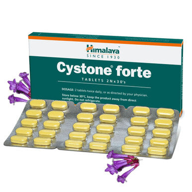 cystone Forte 30 tablets  strong spasmolytic action and helps relieve colicky pain.