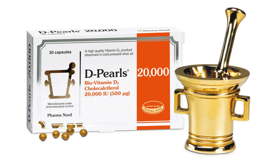 D-Pearls with 500 µg (20,000 IU) of vitamin D3 in cold-pressed olive oil 30 capsule