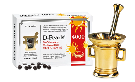 D-Pearls with 100 µg (4000 IU) of vitamin D3 in cold-pressed olive oil 60 capsule