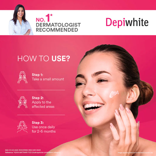 Depiwhite cream for hyper pigmentation, malsama and reduce dark spots 15ml