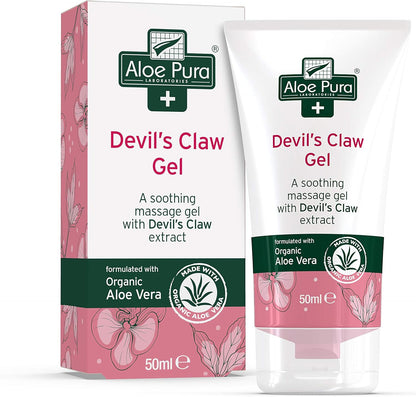 Aloe Pura Devil’s Claw Gel 50ml | Soothing Massage Gel with Organic Aloe Vera