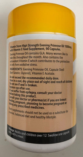 Evening Primrose Oil Capsule high strength 1000mg pre Menopause 30 Capsule