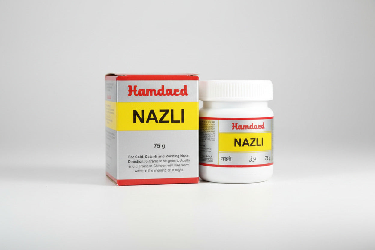 Hamdard Nazli Powder – Herbal Relief for Cold & Catarrh (75g)