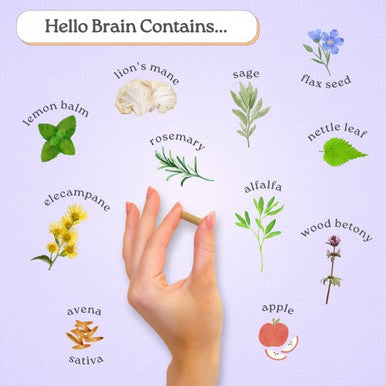 Hello Brain is a herbal blend that boosts your cognitive functions.