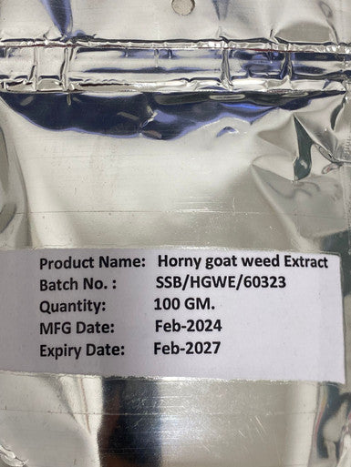 Horny Goat Weed Herbal Extract/ Pure Powder  100  grams