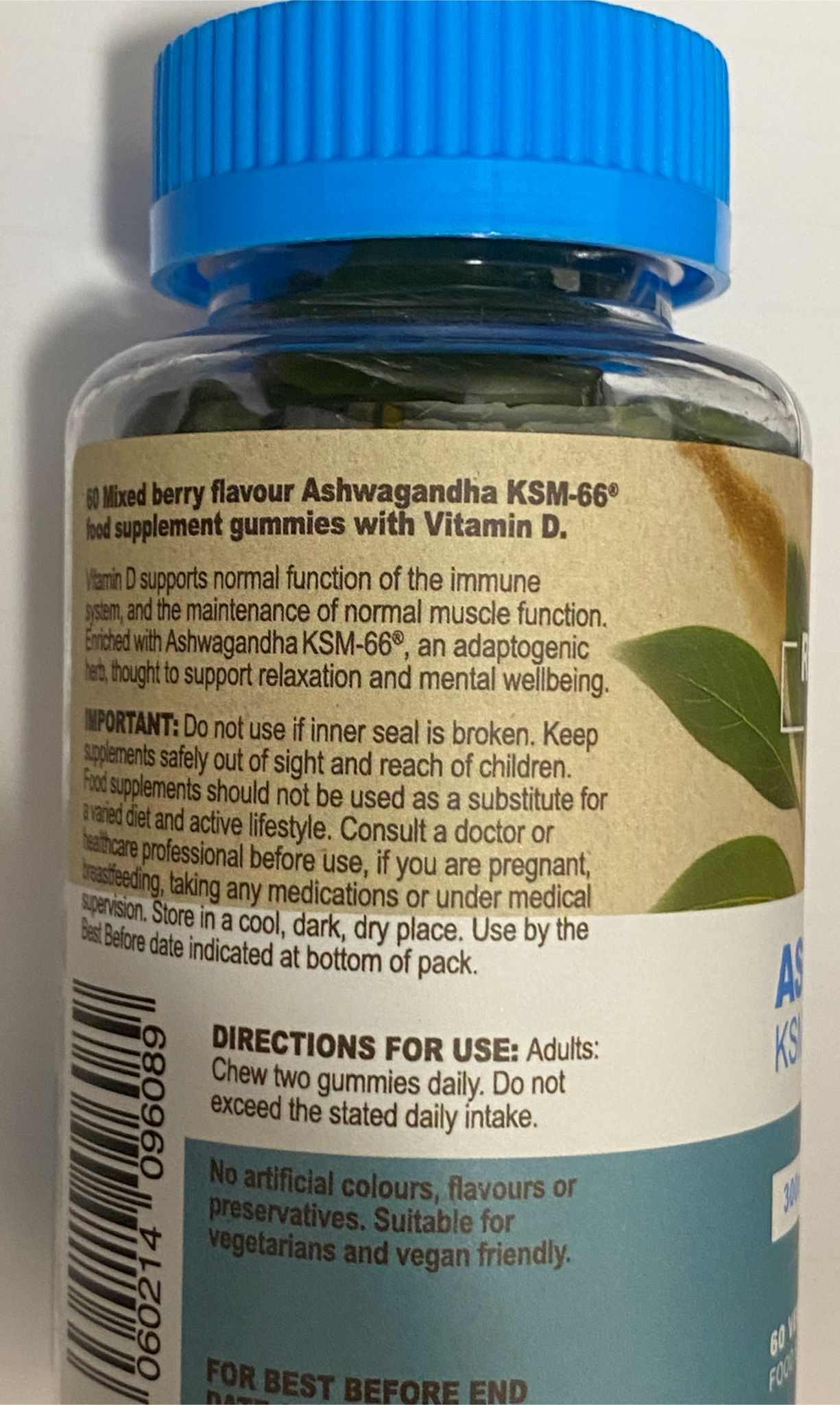 Ashwagandha with KSM66 gummies  60 vegan
