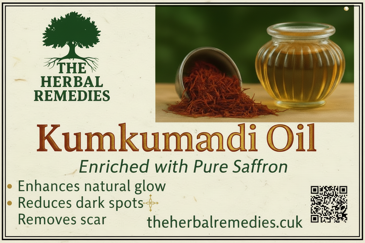 Kumkumadi with Saffron Organic  Oil glass dropper bottle