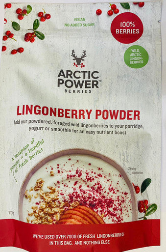 vegan lingoberry powder nutrient boost 70g