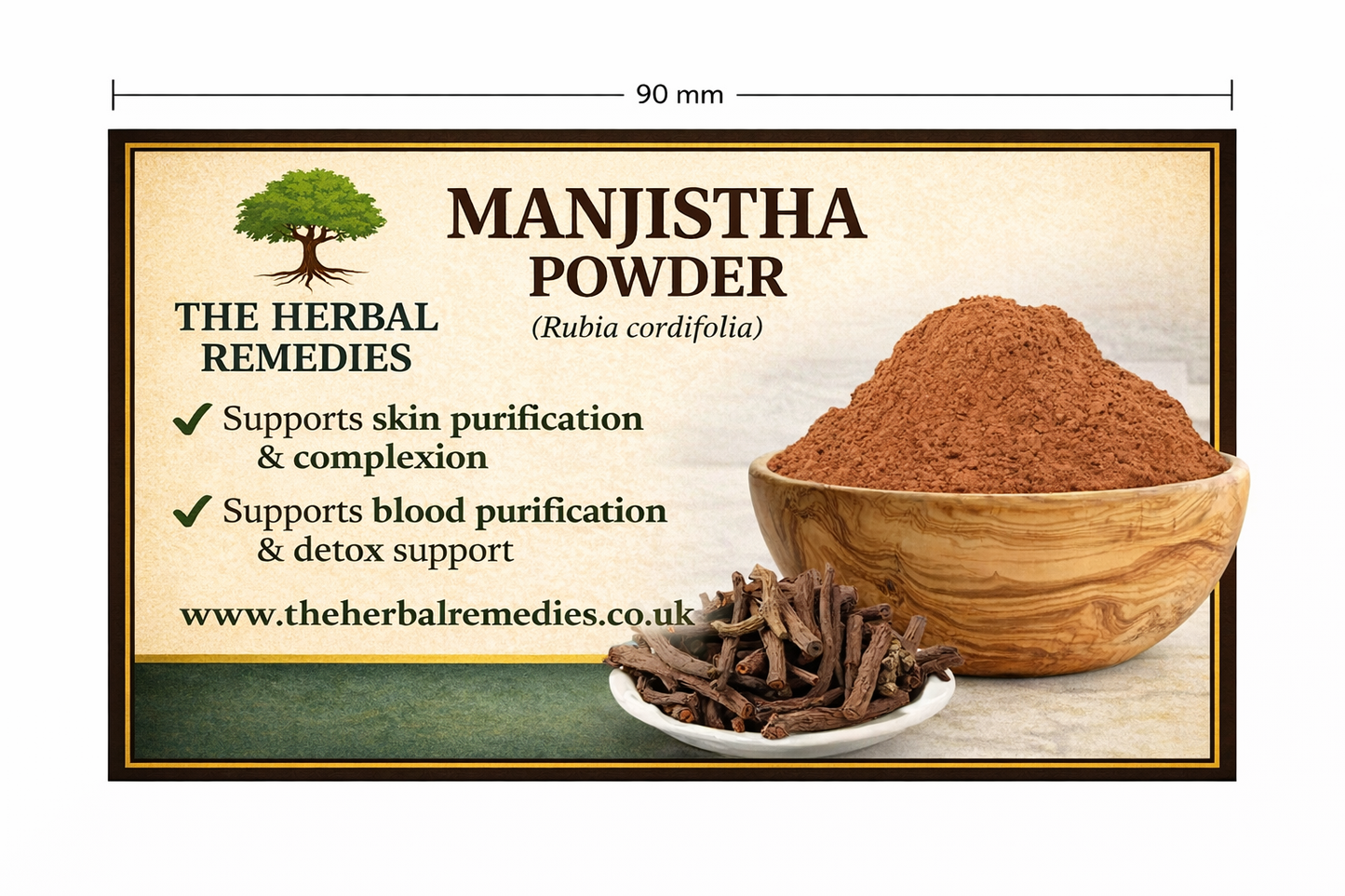 Manjistha Powder (Mujith ) – Pure Rubia cordifolia – Natural Herbal Powder