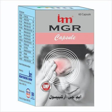 MGR CAPSULES Controls the frequency of migraine attack, Controls the pain intensity and duration of a migraine, Reduces the anxiety caused due to stress