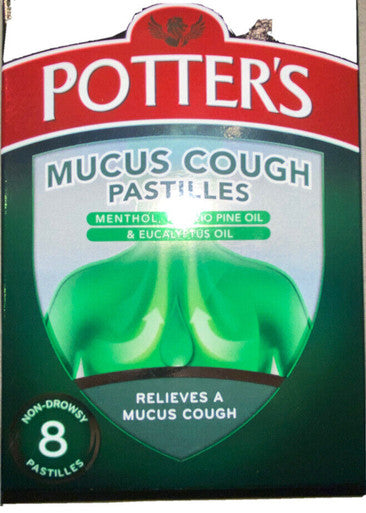 Potters Mucus Cough Pastilles (8 pastilles)