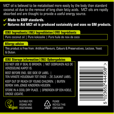 MCT Oil  medium-chain triglycerides 100% pure burned energy  500ml