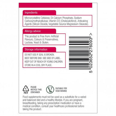 Vitamin D3 400iu - 90Tablets